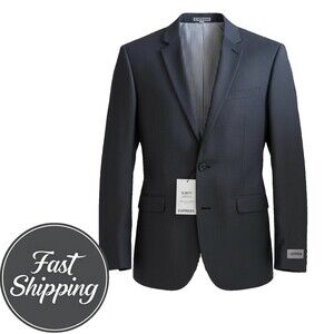 EXPRESS Photographer Slim Fit Mens Blazer Sport Coat Two Button Jacket 38R Gray